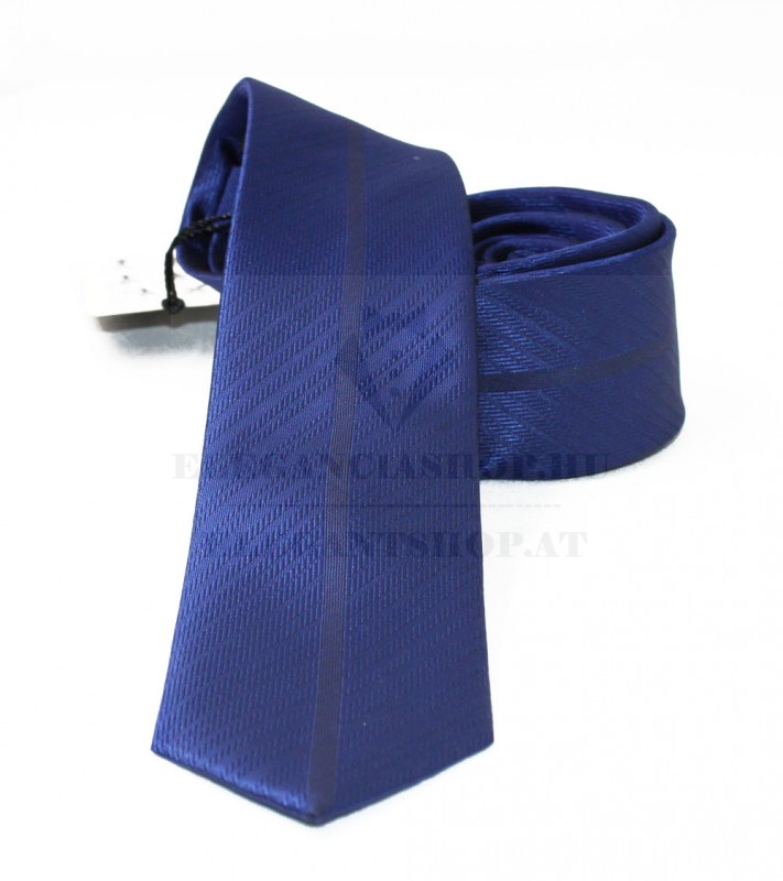                    NM slim szövött nyakkendő - Királykék csíkos Csíkos nyakkendő